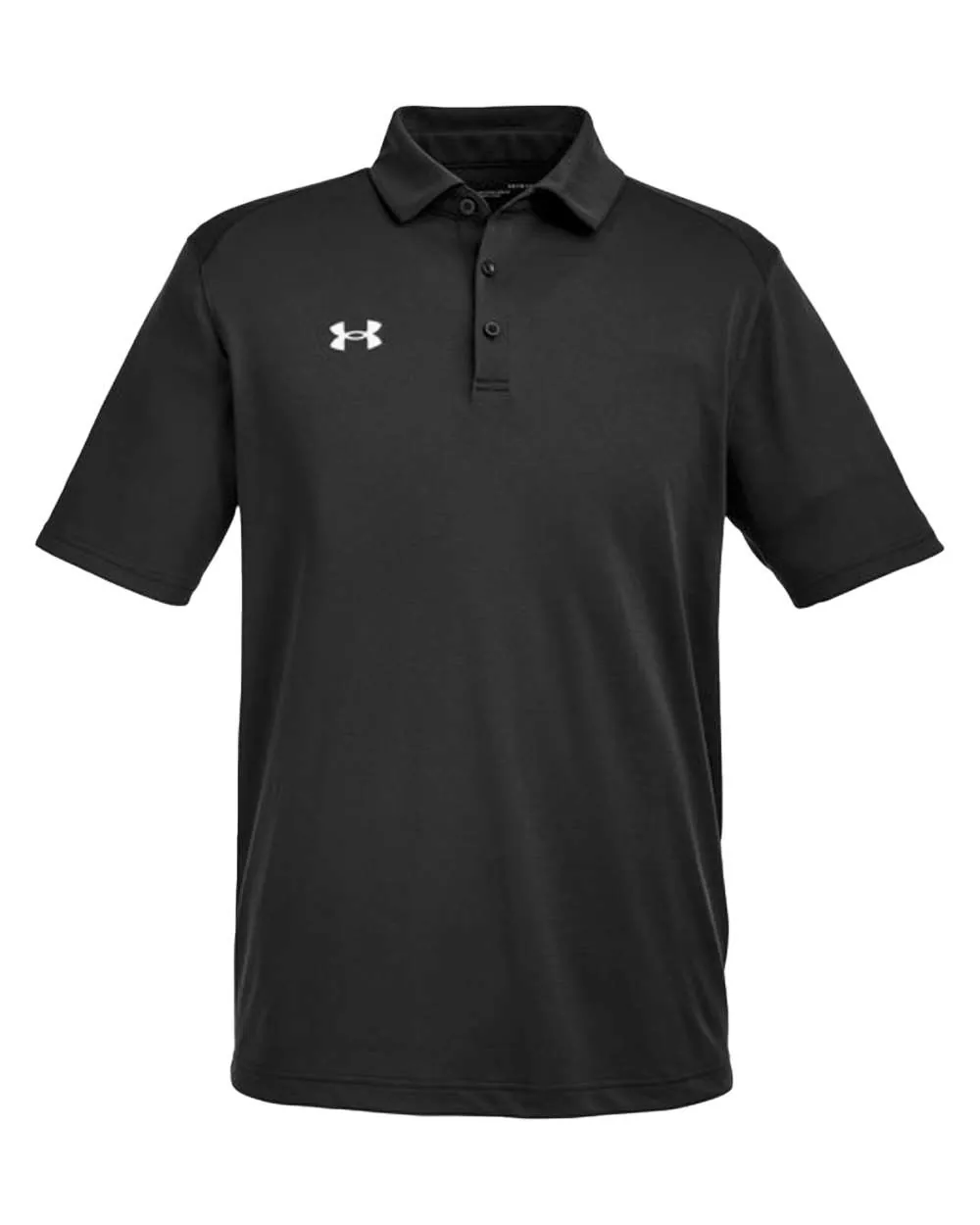 Custom branded Men's Tech™ Polo in Black, Front
