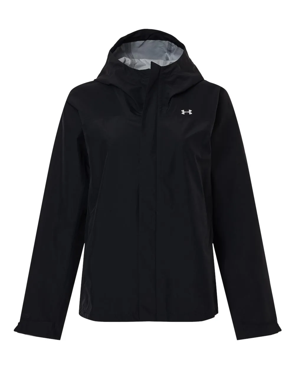 Custom branded Women's Cloudstrike Jacket in Black, Front